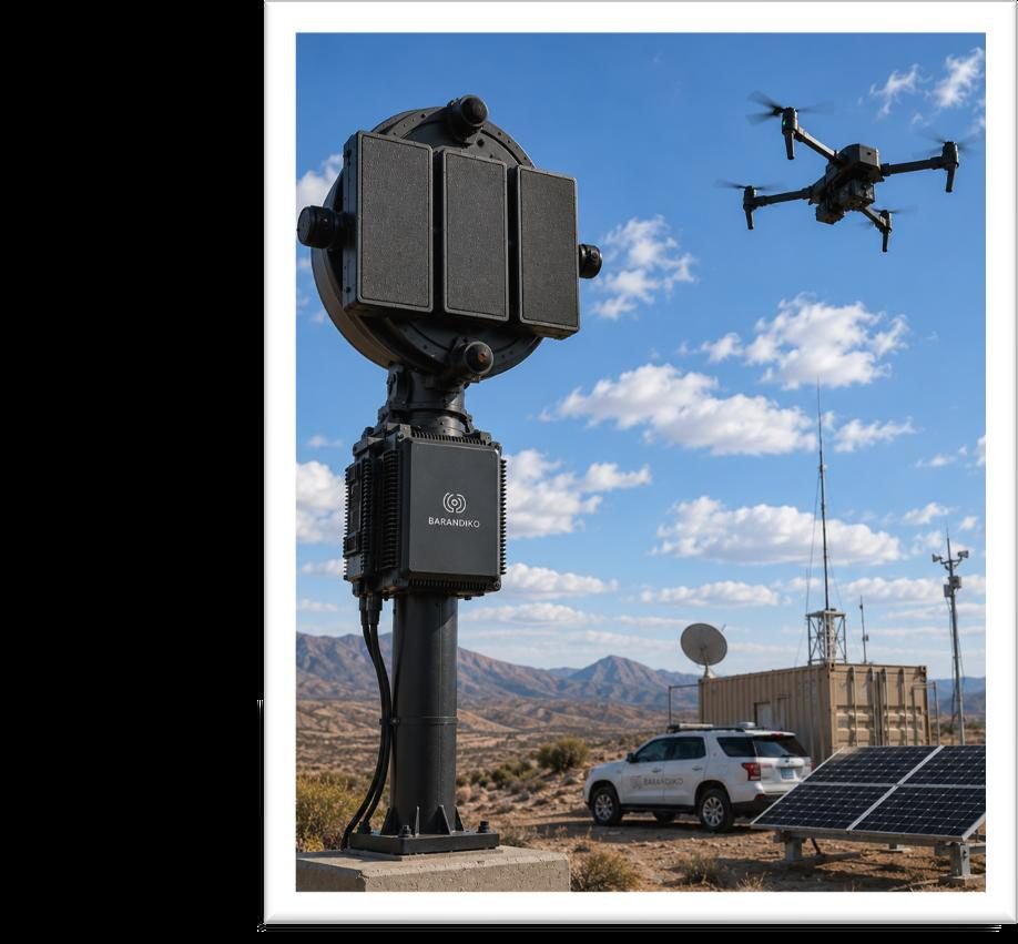 Barandiko sensor array deployed in the field with drone support